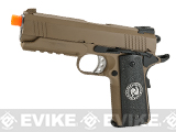 Evike.com Nostradamus Custom 1911 Gas Blowback Airsoft Pistol w/ Angel Custom Tac-Glove Grips (Model: 4.3 Desert Warrior / Pisces)