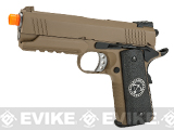 Evike.com Nostradamus Custom 1911 Gas Blowback Airsoft Pistol w/ Angel Custom Tac-Glove Grips (Model: 4.3 Desert Warrior / Sagittarius)