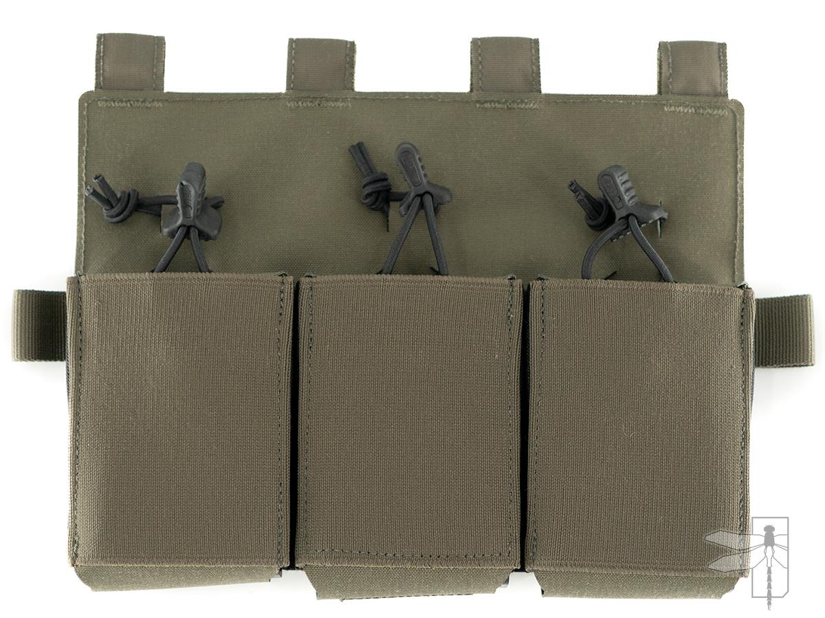 Haley Strategic Triple Rifle Mag Placard w/ MP2 Inserts for Crye Precision Plate Carriers (Color: Ranger Green)