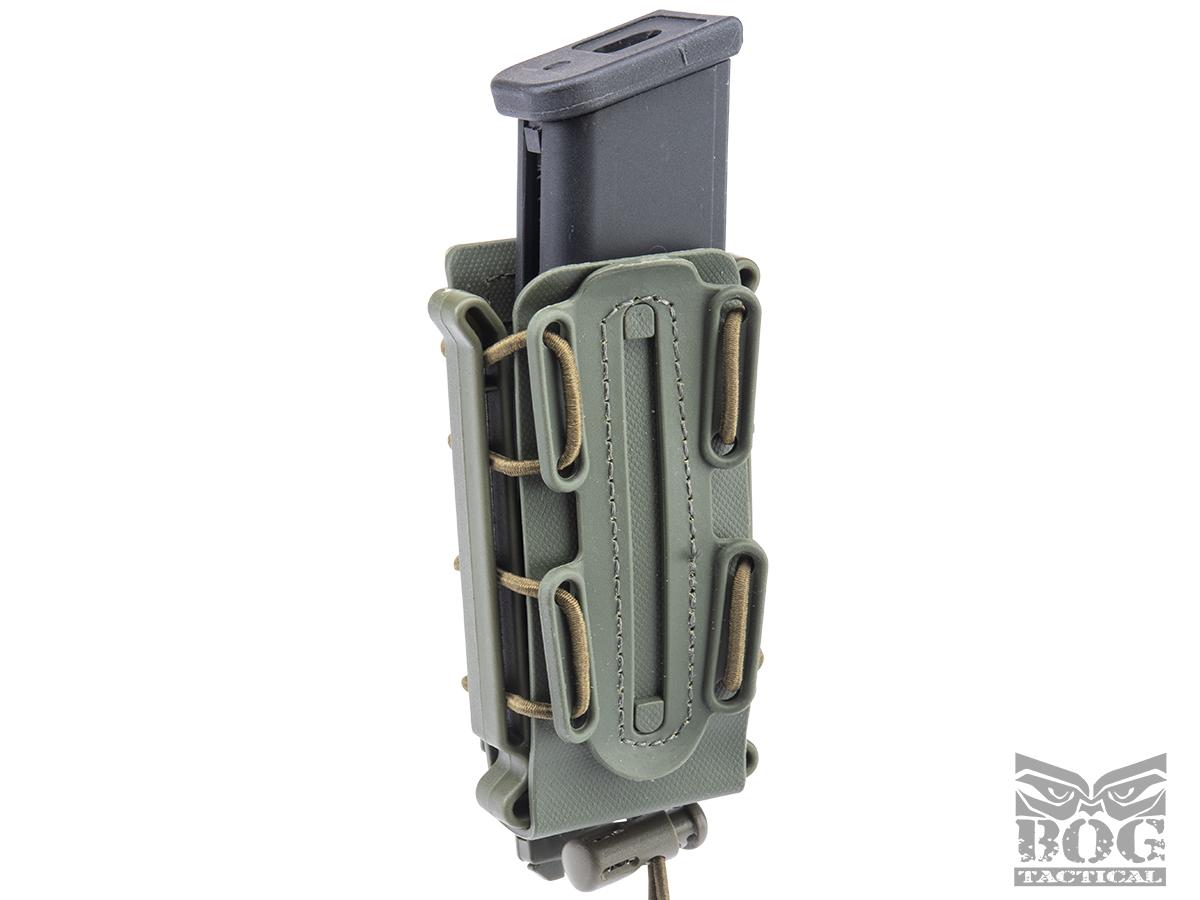 Black Owl Gear Mod 1 Universal Pistol Magazine Pouch w/ Belt & MOLLE Attachments (Color: Olive Green)