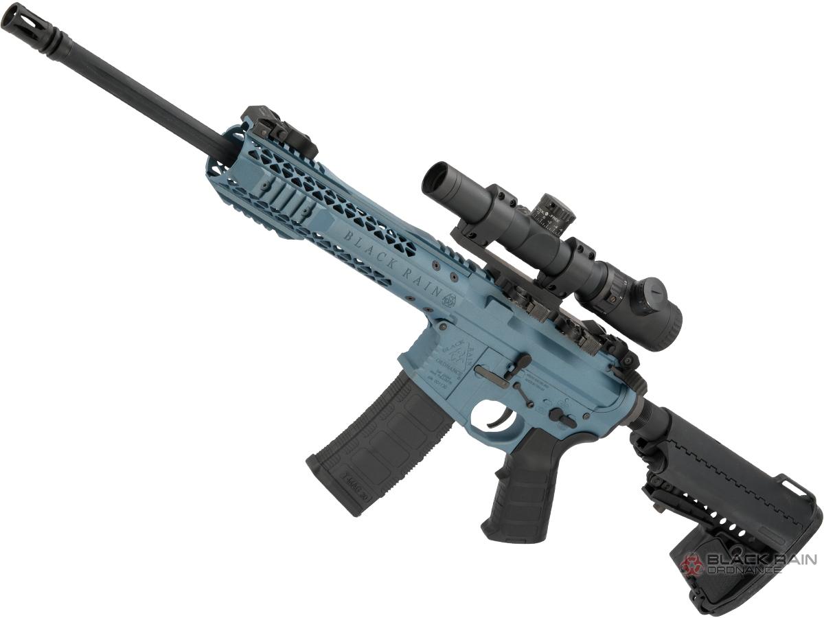 EMG Custom Cerakote Black Rain Ordnance BRO M4 SPEC15 Airsoft AEG by King Arms (Color: Blue Titanium / Urban)