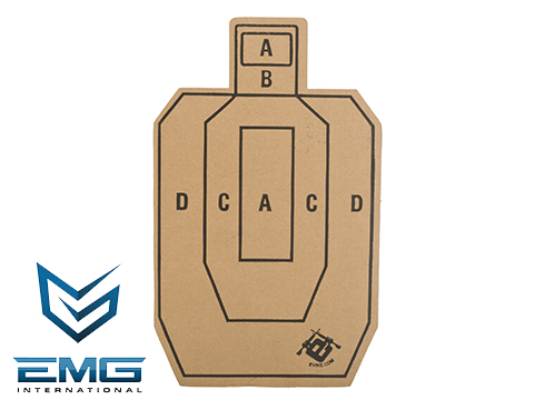 Professional Evike.com Silhouette Tactical Training Targets with Scoring Rings - Set of 20 (Model: Evike 10x16)