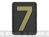 Evike.com Hook & Loop Numbers PVC Patch (Model: 7 / Black-Tan)