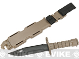 Matrix Airsoft Tactical Rubber Bayonet with Sheath & M4 / M16 QD Mount (Color: Tan)