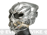 Evike.com R-Custom Fiberglass  Crysis Gunner Half Face Mask (Color: Silver / Mesh Lens)