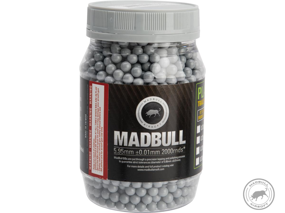 MadBull Ultimate Match Grade Heavy Weight 6mm Airsoft Sniper BB (Model: .38g Stainless Grey / 2000rd Bottle)