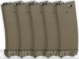 Modify XTC 190rnd Mid-Cap AEG Magazine for M4/M16 Airsoft AEG rifles (Color: Tan / Box of 5)