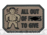 Mil-Spec Monkey All Out of F's PVC Morale Patch (Color: Dark ACU)