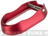 5KU CNC Machined Aluminum Enlarged Mag Well for Tokyo Marui Hi-Capa GBB Airsoft Pistols (Color: Red)