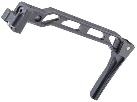5KU Skeletonized Folding Stock for AK Series Airsoft (Model: Arced Frame / Hinged Adapter / Folding Buttplate)
