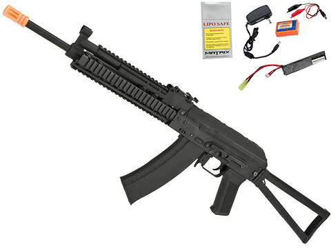 CYMA Standard Stamped Metal AK-74 KTR RIS Airsoft AEG Rifle w/ Steel Folding Stock 