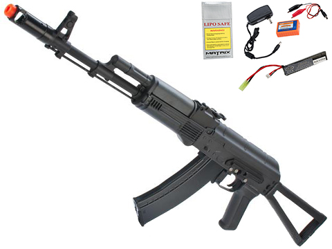 CYMA Sport AK74 Airsoft AEG Rifle w/ Side Folding Stock (Package 
