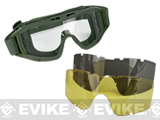 Valken VTAC Tango Tactical Goggles 3-Lens Set (Color: OD Green)