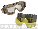 Valken VTAC Tango Tactical Goggles 3-Lens Set (Color: Tan)