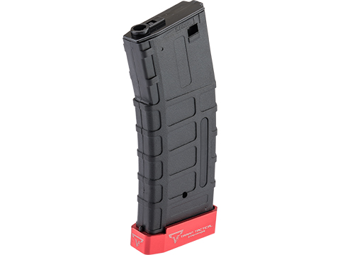 6mmProShop TTI Licensed 140rd Polymer Mid-Cap Magazine w/ Extended Baseplate for M4 Airsoft AEG Rifles (Color: Red)