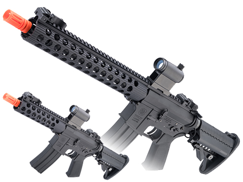 6mmProShop Troy Industries Licensed M4 Airsoft AEG Rifle w/ Alpha Battle Rail by E&C 