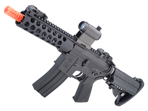 6mmProShop Troy Industries Licensed M4 Airsoft AEG Rifle w/ Alpha Battle Rail by E&C 