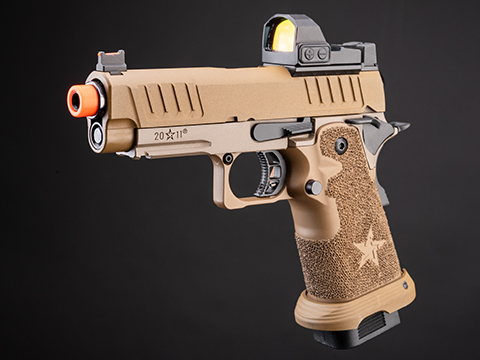 6mmProShop Staccato Licensed C2 Compact 2011 Gas Blowback T8 Airsoft Pistol (Color: Flat Dark Earth / Green Gas / Gun Only)