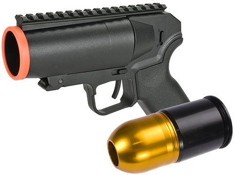 6mmProShop Airsoft Pocket Cannon Grenade Launcher Pistol (Package: Launcher + Shorty Multipurpose Shell)