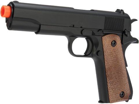 6mmProShop Tactical 1911 Full Size High Power Airsoft Spring Pistol (Color: Black)