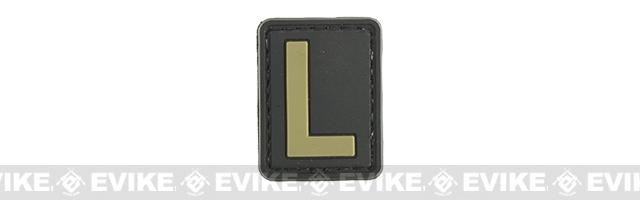 Evike.com Hook & Loop Letters PVC Patch (Model: L / Black-Tan)