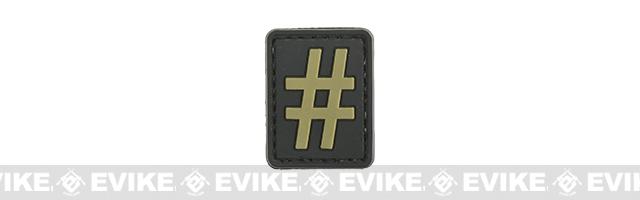 Evike.com Hook & Loop Symbol PVC Patch (Model: # / Black-Tan)