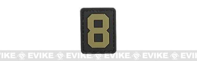 Evike.com Hook & Loop Numbers PVC Patch (Model: 8 / Black-Tan)