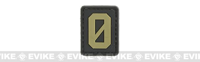 Evike.com Hook & Loop Numbers PVC Patch (Model: 0 / Black-Tan)