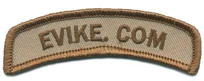 Official Licensed Evike.com Tab Hook Backed Morale Patch (Tan)