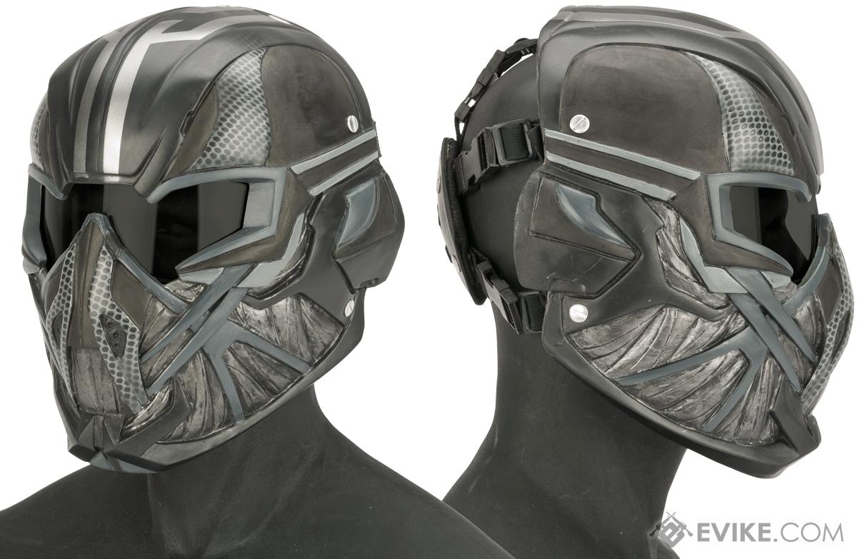 Download Evike Com R Custom Fiberglass Viper Full Face Mask With Grey Lens Color Silver And Black Tactical Gear Apparel Masks Full Face Masks Yellowimages Mockups