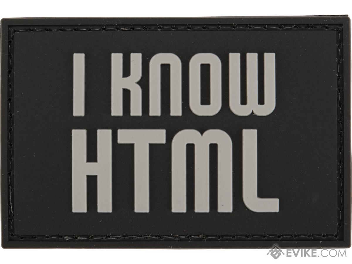 Evike.com PVC 2 x 3 Morale Patch - I Know HTML