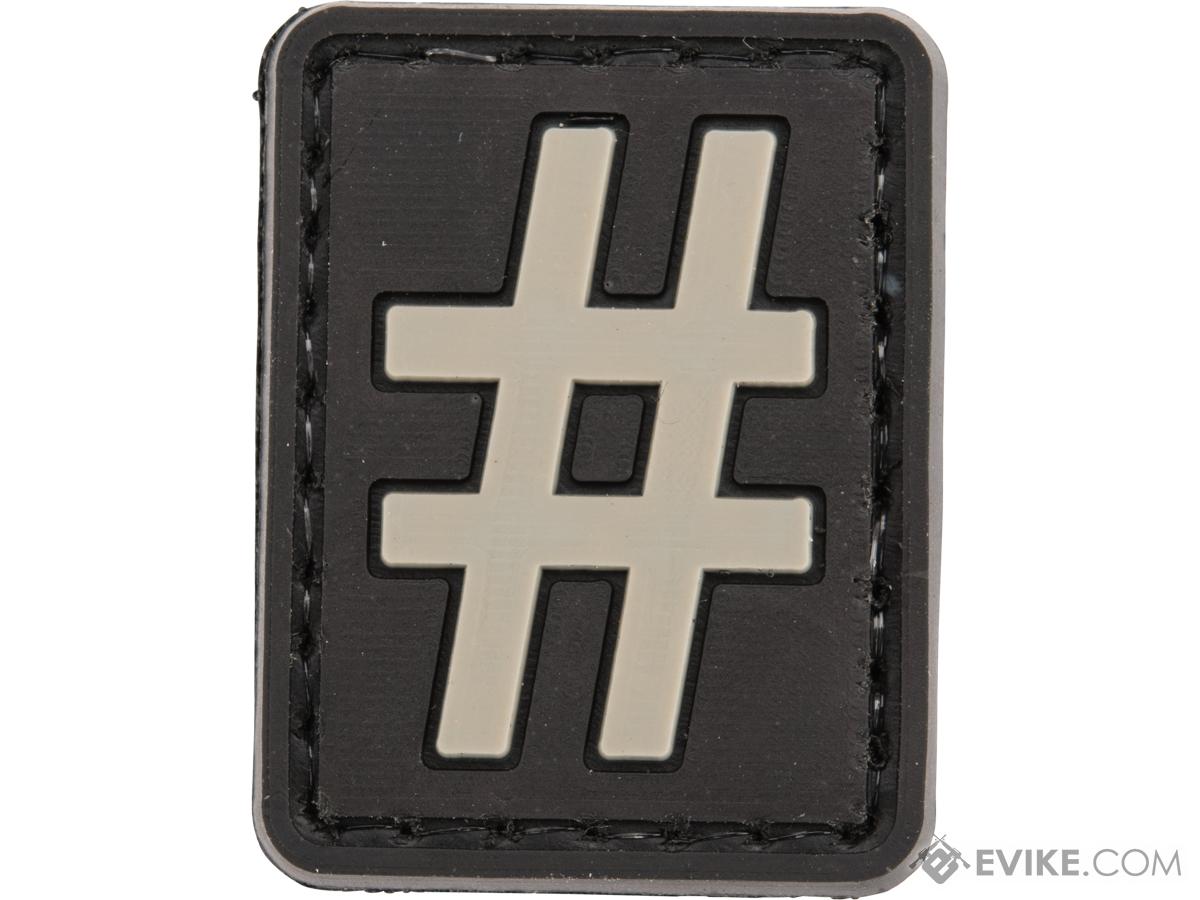 Evike.com Hook & Loop Symbol PVC Patch (Model: # / Black-Grey)