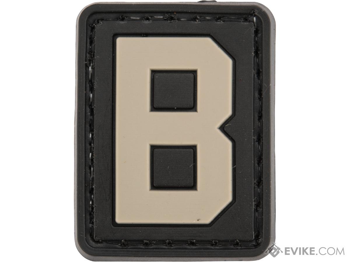 Evike.com Hook & Loop Letters PVC Patch (Model: B / Black-Grey)