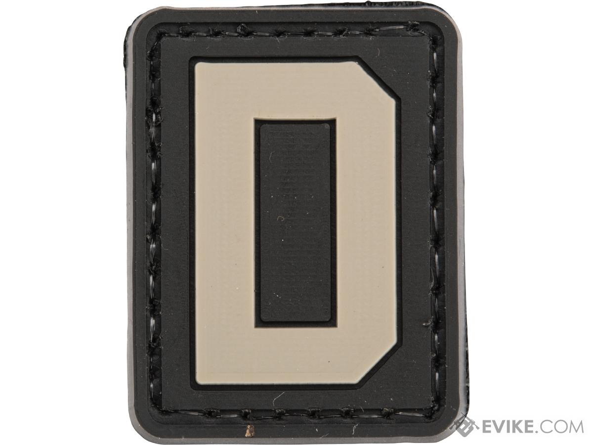 Evike.com Hook & Loop Letters PVC Patch (Model: D / Black-Grey)