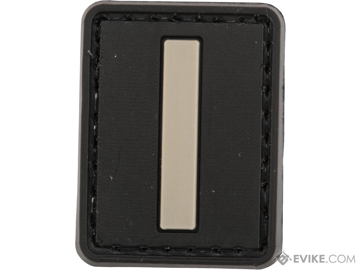 Evike.com Hook & Loop Letters PVC Patch (Model: I / Black-Grey)