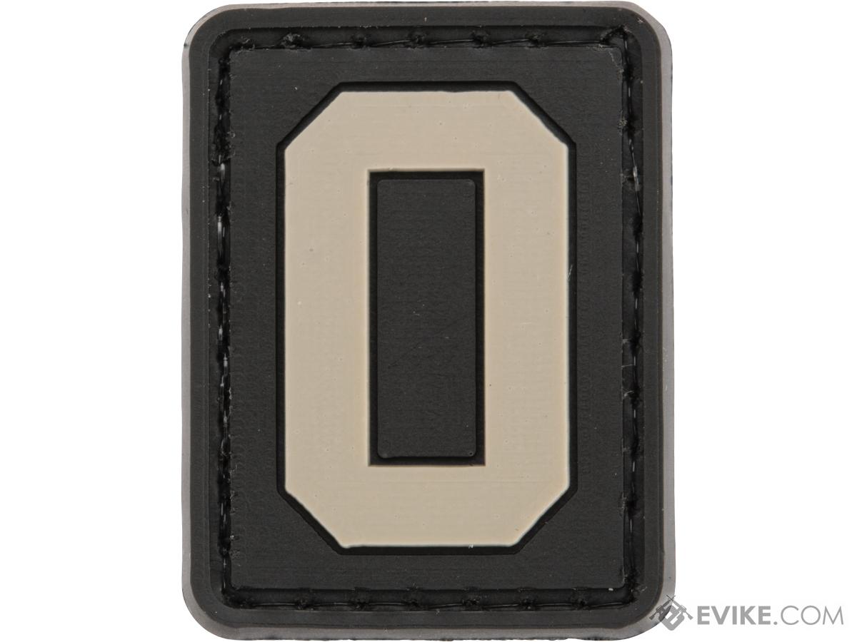 Evike.com Hook & Loop Letters PVC Patch (Model: O / Black-Grey)