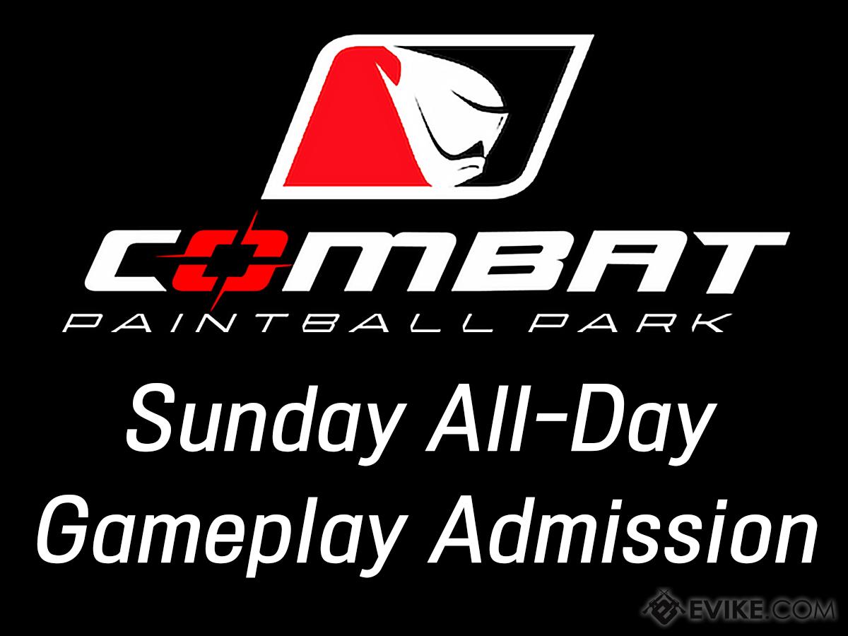 Combat Paintball Park Ticket Admission for Airsoft Gameplay Only (Ticket: All Day Sunday)