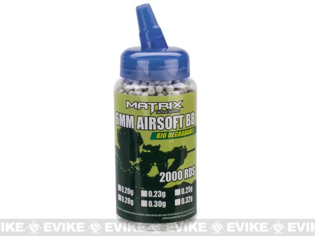 0.32g Match Grade Biodegradable 6mm Airsoft BBs - 2000rds