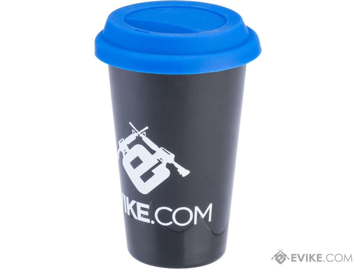 Evike.com 11oz Double-Walled Ceramic Tumbler w/ Silicone Top