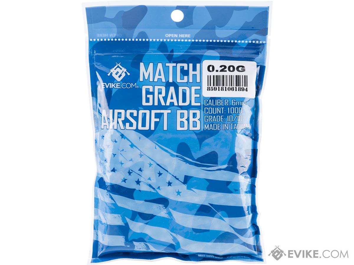 Evike.com Match Grade 6mm Airsoft BBs - 1000 Rounds (Weight: .20g / White)