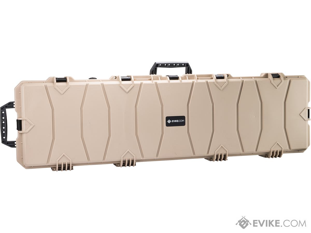 Evike.com Stackable Rolling Rifle Case w/ Customizable Grid Foam (Model: 53 / Tan)