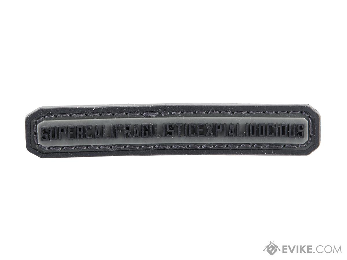 Evike.com Supercalifragilisticexpialidocious PVC Morale Patch (Color: Black / Small)