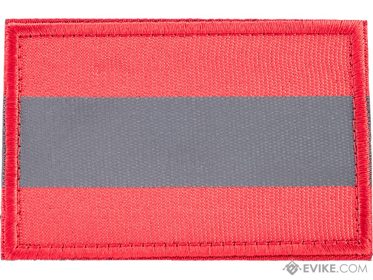 Evike.com IR Reflective Nylon Embroidered Patch (Color: Red / Short)