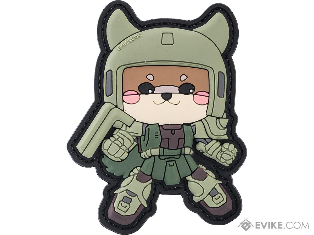 Evike.com Animu DOGE Hook & Loop PVC Morale Patch (Style: Mecha Doge - Green)