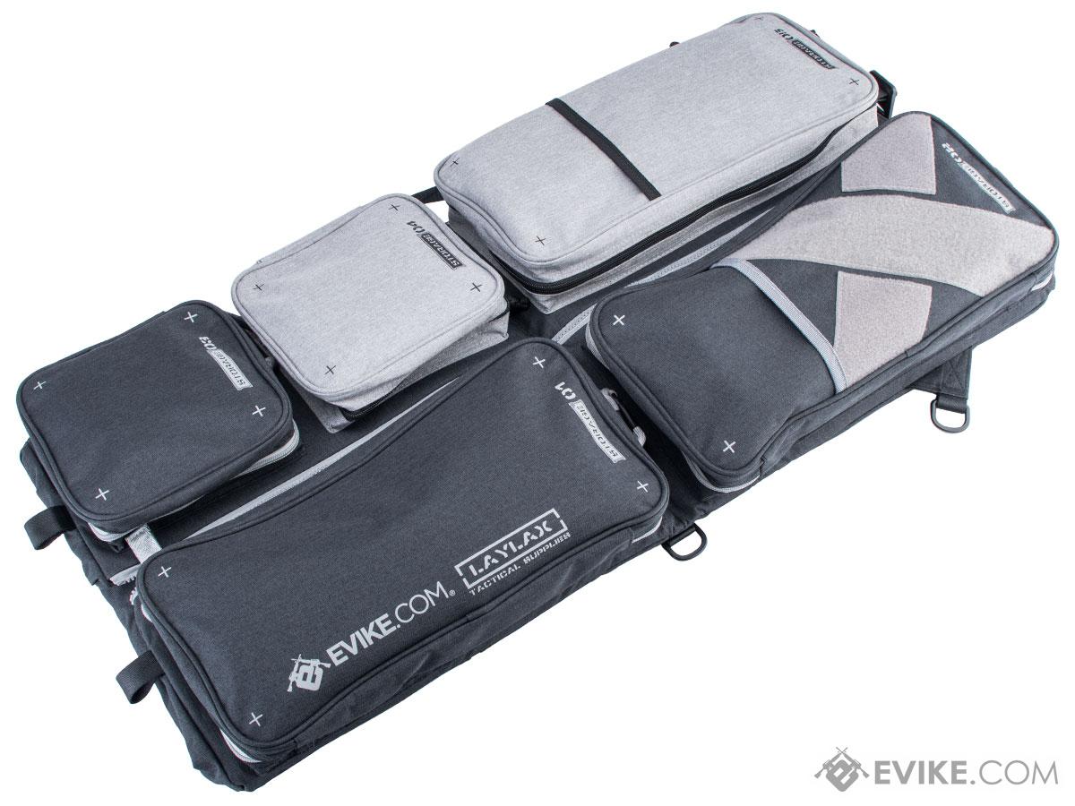 Exclusive Laylax 32 Collapsible Container and Gun Case (Color:  Black & Grey /  Logo), Tactical Gear/Apparel, Gun Bags