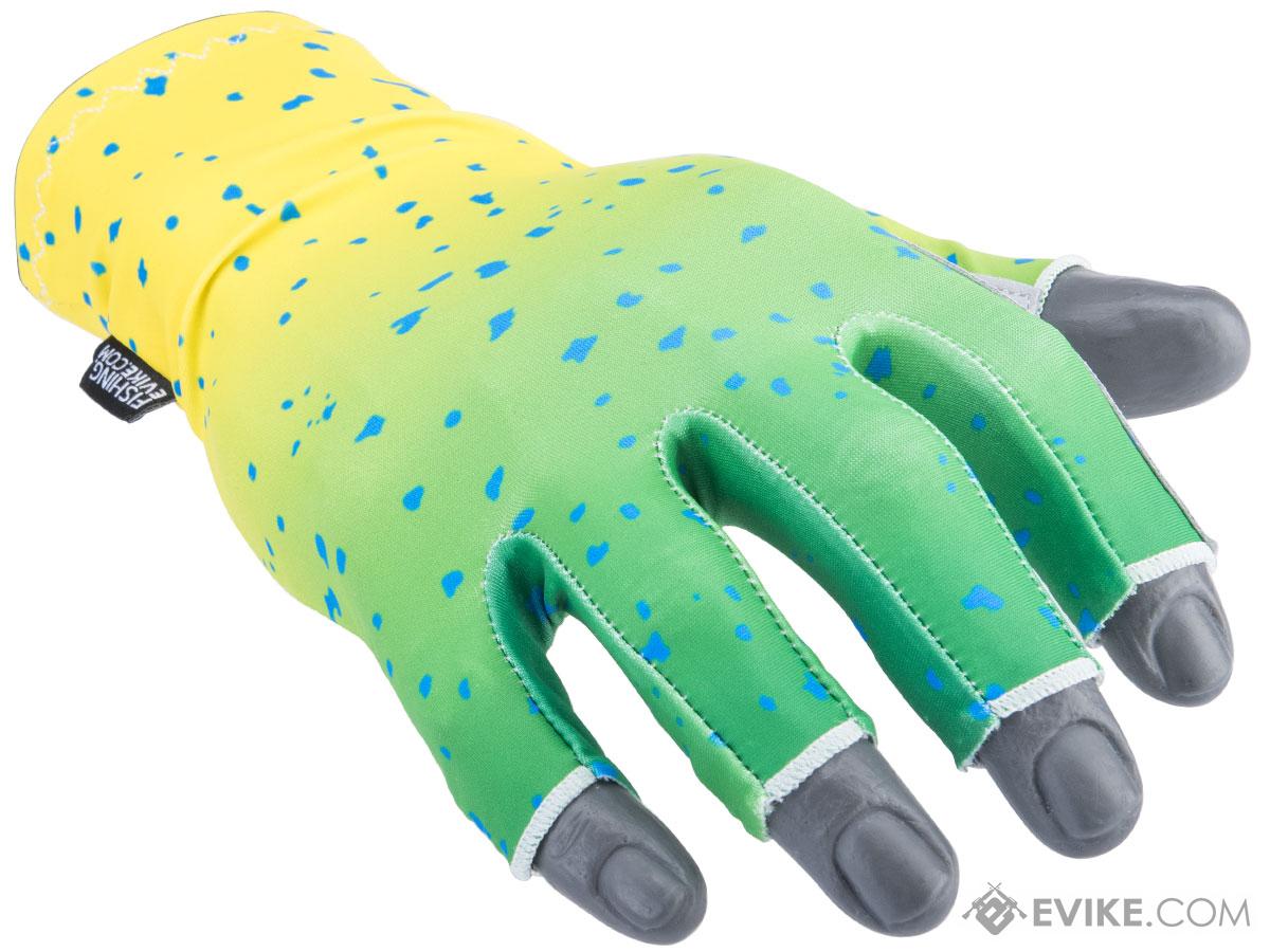 Helium Armour UPF50 Body Protective Battle Gloves for Fishing /  Airsoft (Color: Green Camo / L-XL)