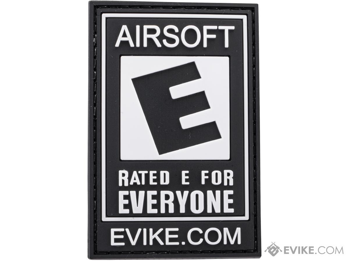 Evike.com Airsoft: Rated E For Everyone PVC Hook and Loop Morale Patch