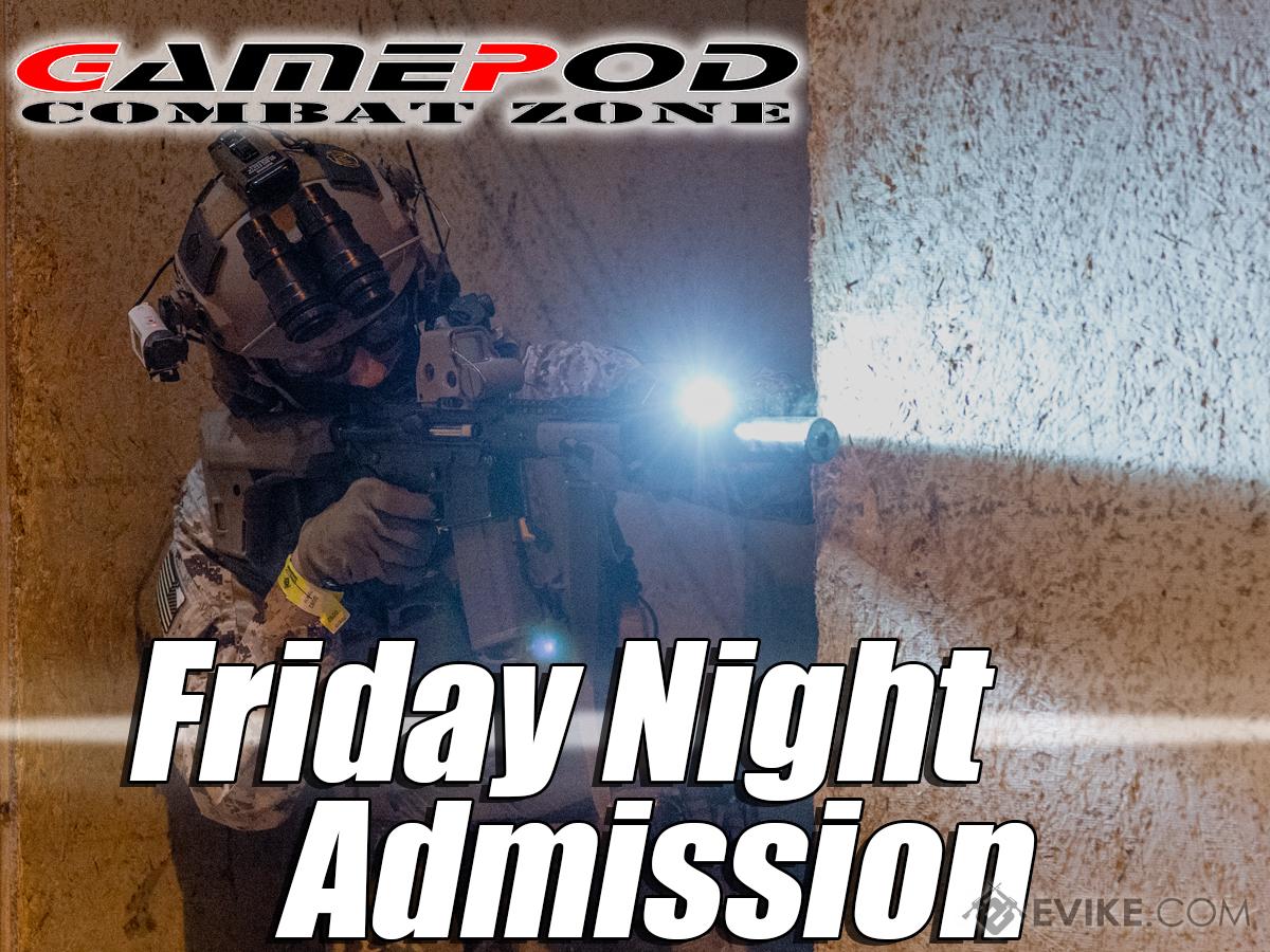 Gamepod Combat Zone Field Admission Pass (Ticket: Friday Night Ops)