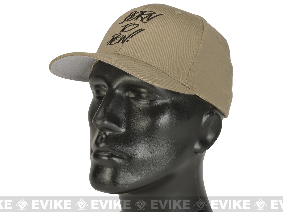 Born to Pew FlexFit Fitted Hat - Tan (Size: Small/Medium),  Tactical Gear/Apparel, Hats