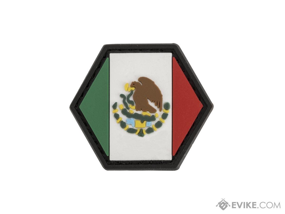 Mexican/USA Flag Patch 2x3 (Black)